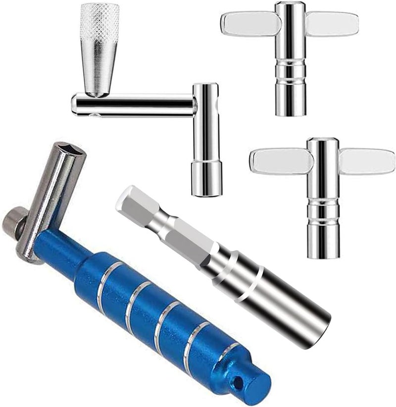 MOONBACK Drum Key Drill Bit Drum Tuning Key Standard Drum Tuning Key Wrench Drum Key Percussion Tunner Tool for Acoustic and Electronic Drums 5Pcs - Image 1